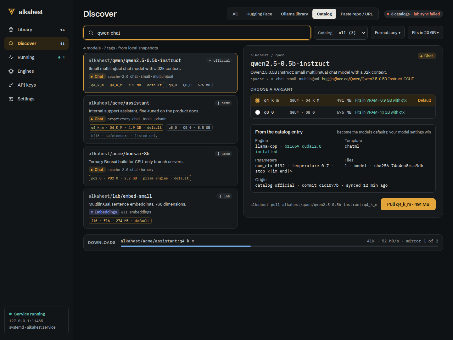 Discover screen
